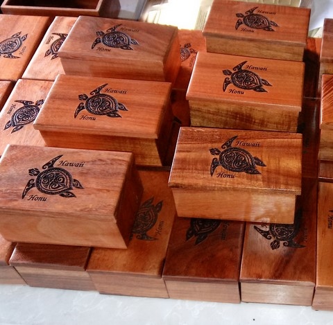 Koa Wood Treasure Boxes - Hawaii Event Gift