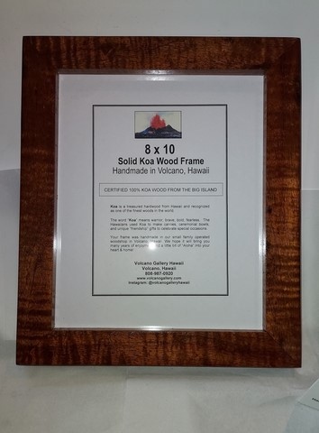 Curly Koa Wood Frame - Handcrafted in Volcano, Hawaii 