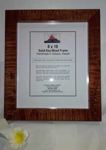 Curly Koa Wood Frame - Handcrafted in Volcano Hawaii
