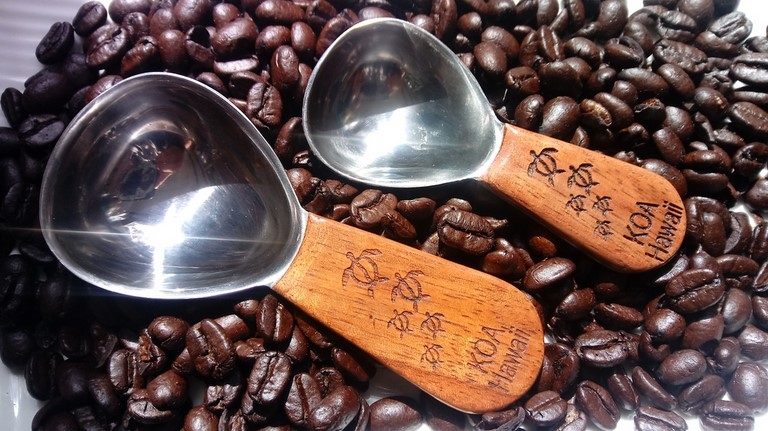 Koa Wood & Stainless Steel Coffee Scoops - Handmade in Hawaii